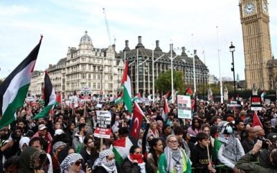 تظاهرات حاشدة في عدة مدن وعواصم بالعالم تضامنا مع الشعب الفلسطيني