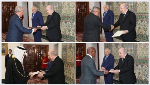 رئيس الجمهورية يترأس مراسم تقديم أوراق اعتماد أربعة سفراء جدد