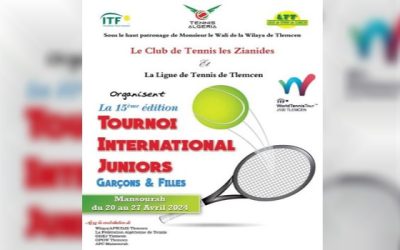 Tournoi international ITF de tennis juniors: coup d’envoi de la 15e édition à Tlemcen