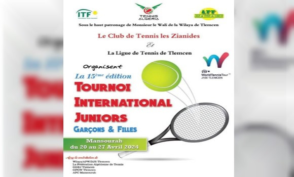 Tournoi international ITF de tennis juniors: coup d’envoi de la 15e édition à Tlemcen