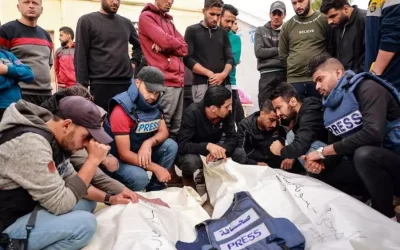 فلسطين: استشهاد 6 صحفيين وإصابة 9 بُترت أطراف بعضهم في مارس
