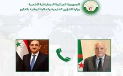 Attaf reçoit un appel téléphonique de son homologue syrien